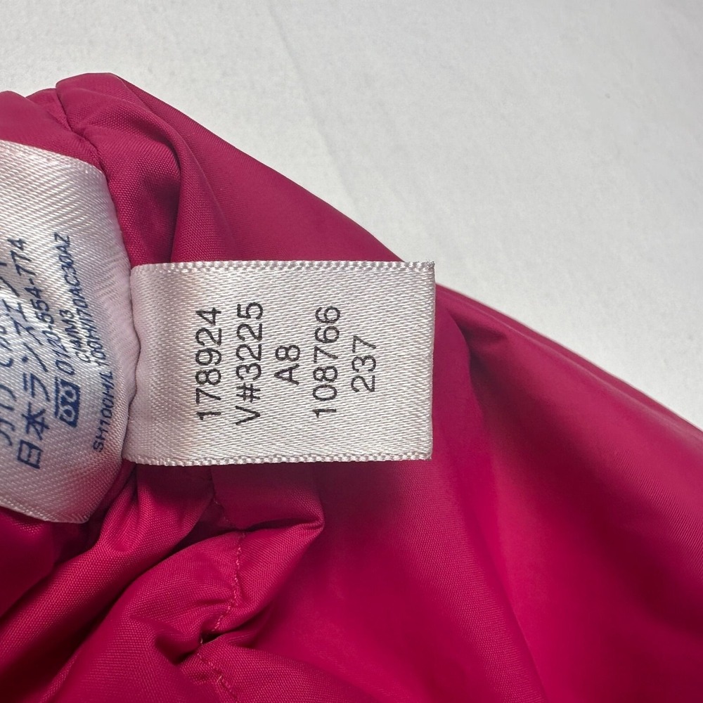 Land's End Women's Sz S 6-8 Down Puffer Vest Hot Pink Nylon Quilted Snap Warm - Picture 7 of 8